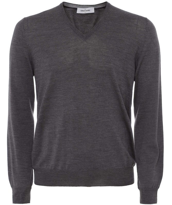 Gran Sasso Virgin Wool V-Neck Jumper
