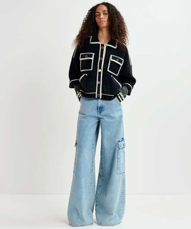 Essentiel Antwerp Galena Fuzzy Knitted Cardigan