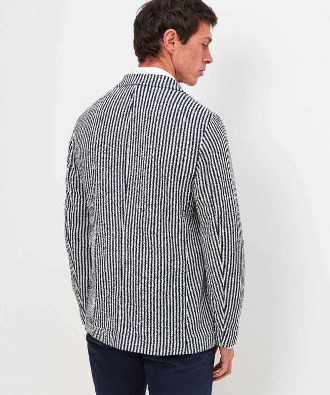 Circolo 1901 Slim Fit Textured Striped Blazer