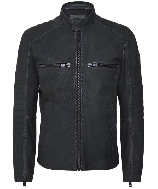 BOSS Slim Fit Leather Jasslo Jacket