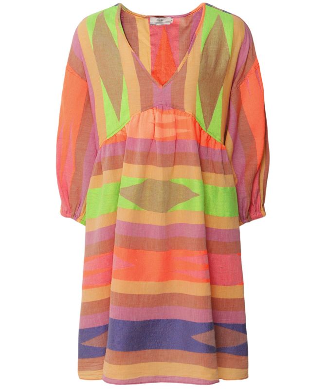 Devotion Twins Iliotropio V-Neck Mini Dress