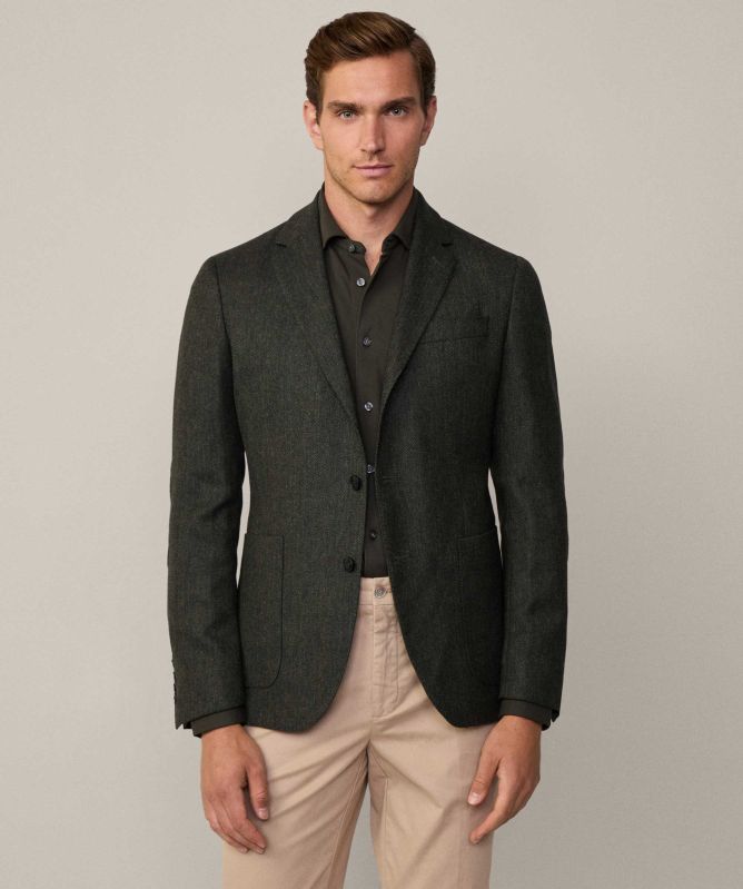 Hackett Wool Herringbone Blazer