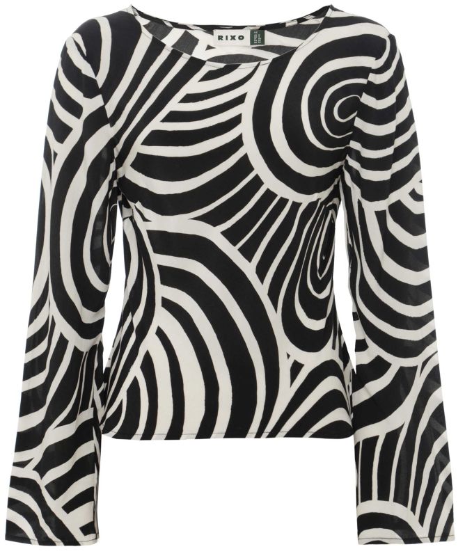 RIXO Printed Verona Top