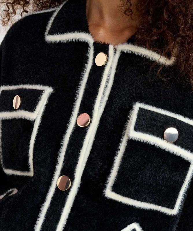 Essentiel Antwerp Galena Fuzzy Knitted Cardigan