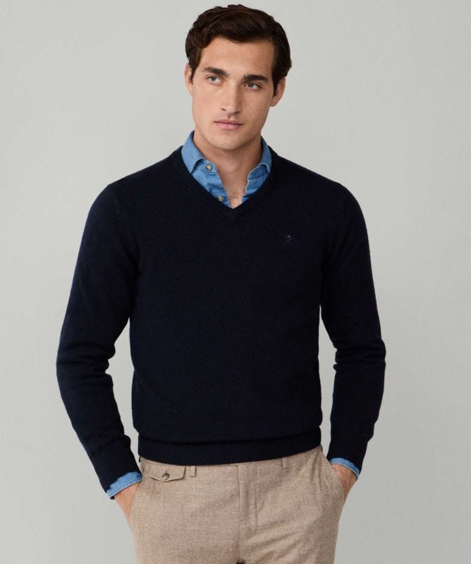 Hackett Lambswool V-Neck Jumper