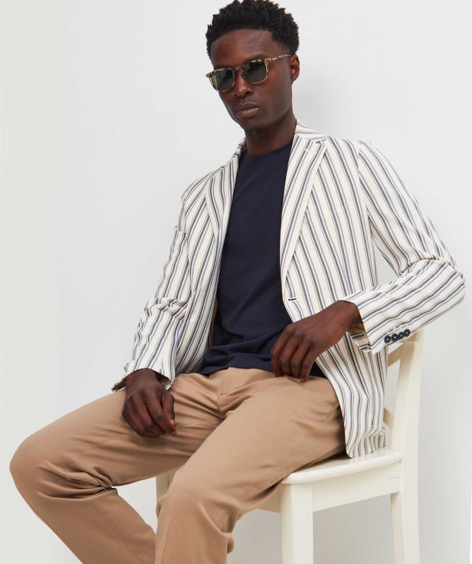 Circolo 1901 Slim Fit Striped Oxford Blazer