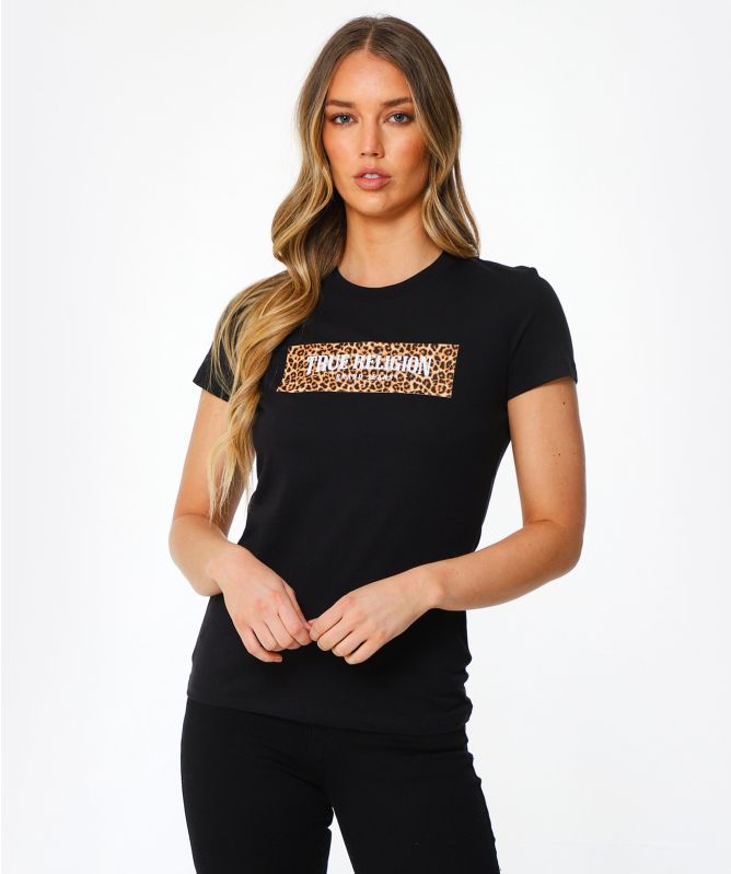 True Religion Leopard Logo Tee