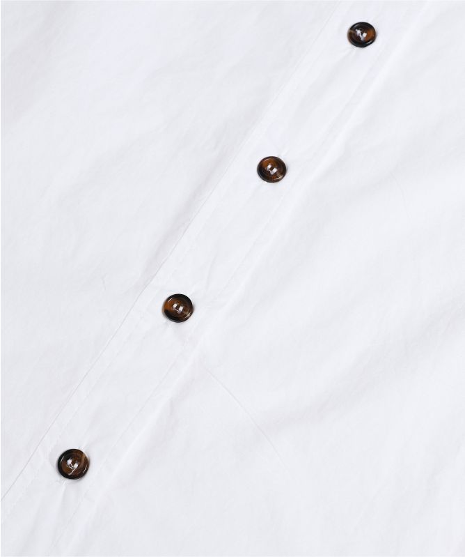 GANNI Cotton Poplin Collared Blouse