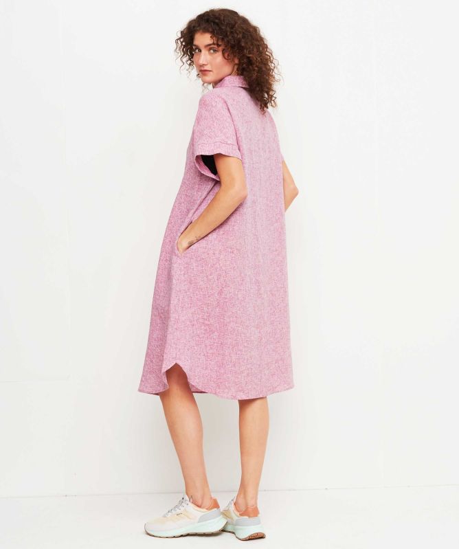 oska linen dress Oska Linen Tuyet Dress in Soil