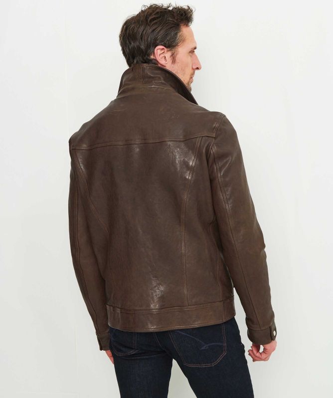 J. Blades Leather Zip Jacket