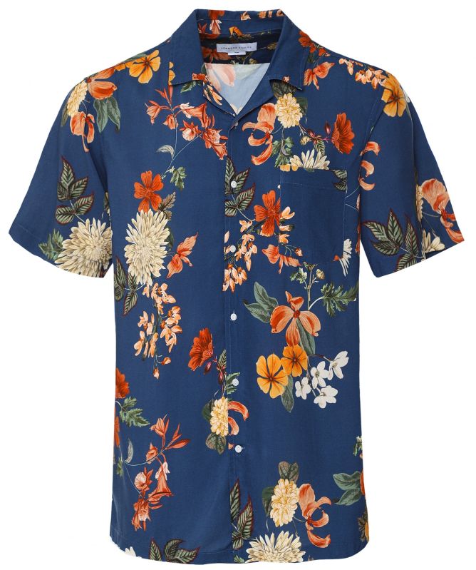 Edmmond Studios Relaxed Fit Short Sleeve Flowers Shirt