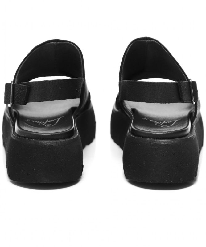 Lofina Leather Slingback Flatform Sandals