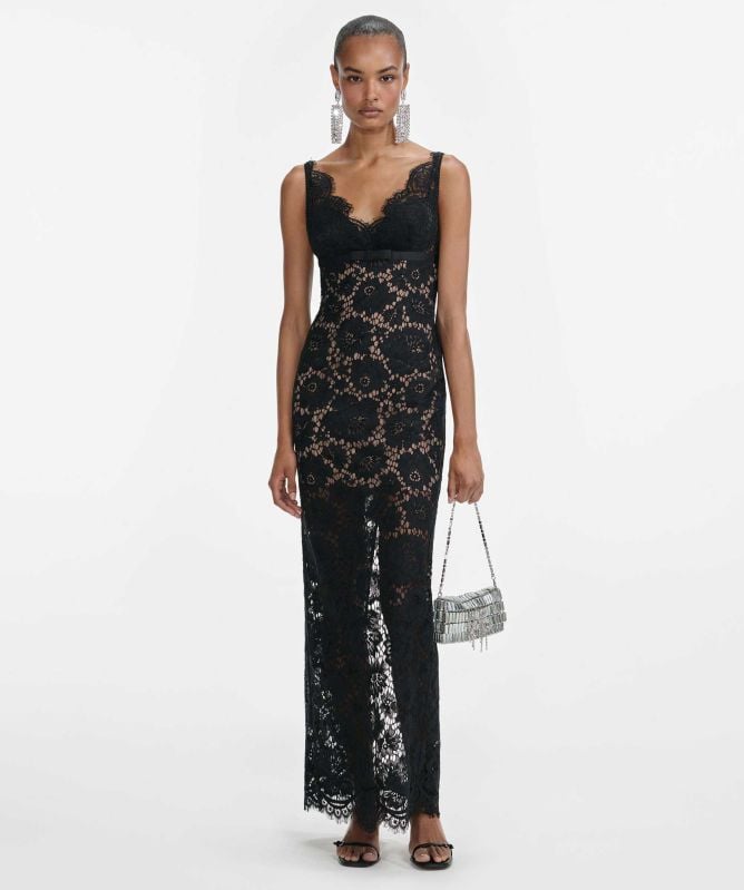 Self-Portrait Floral Lace Maxi Dress