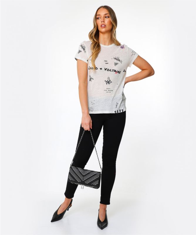 Zadig and Voltaire Zoe Tattoo Print T-Shirt