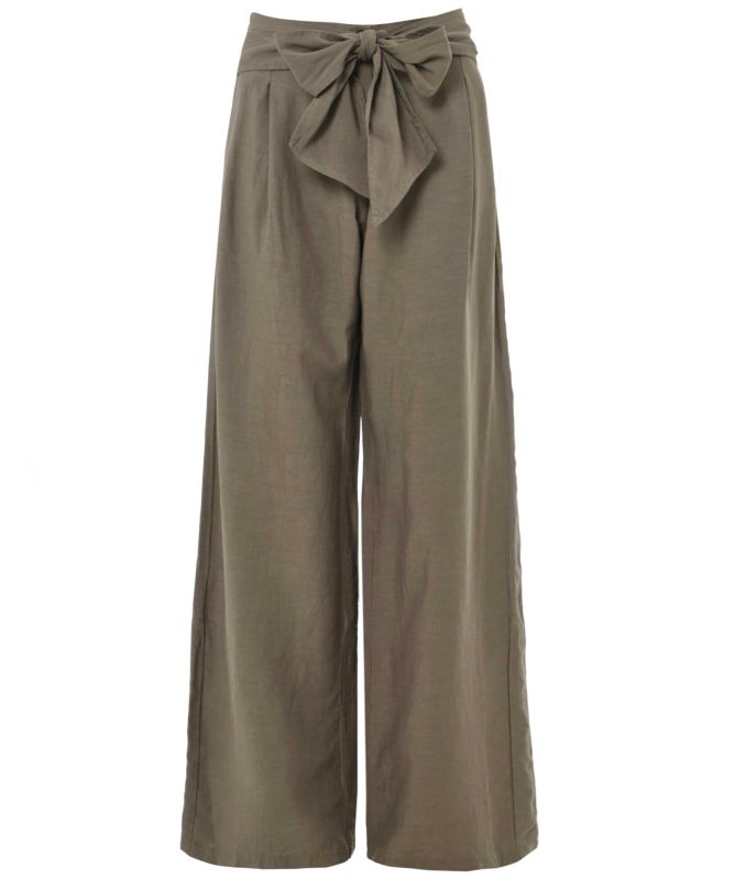 Lurdes Bergada Tie Waist Linen Blend Trousers