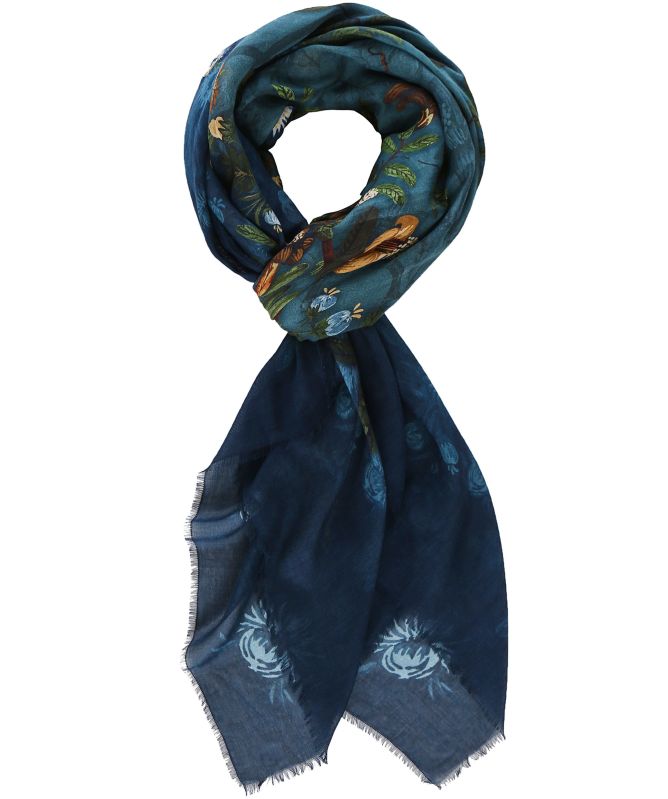 High Layout Cashmere Blend Floral Scarf