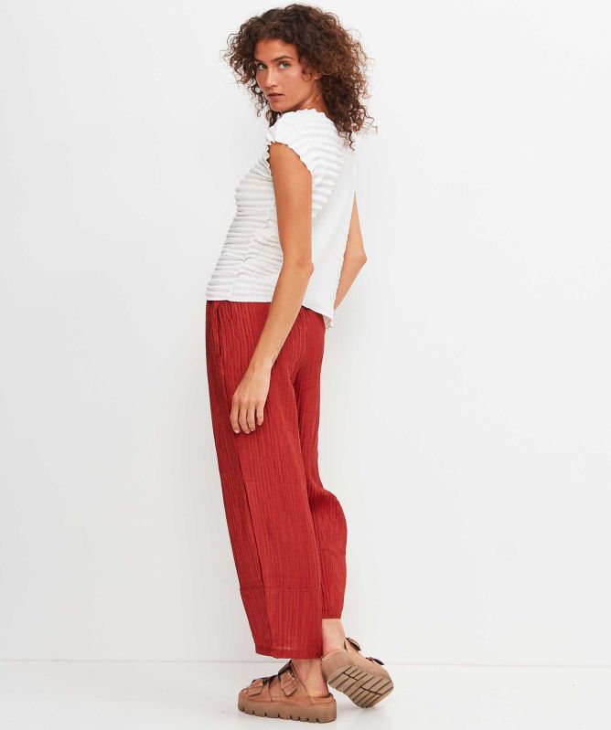 Thanny Pleated Cropped Trousers