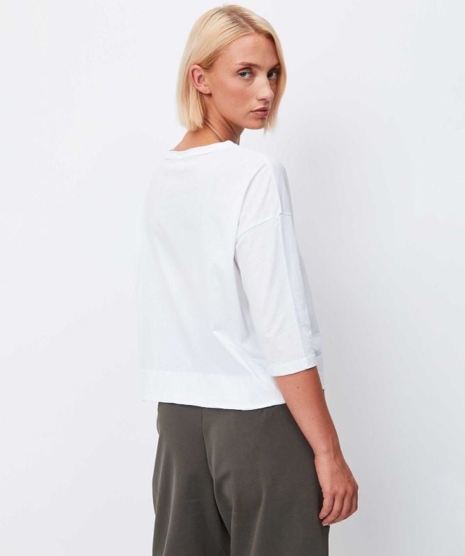 Lurdes Bergada Printed Stripe 3/4 Sleeve T-Shirt