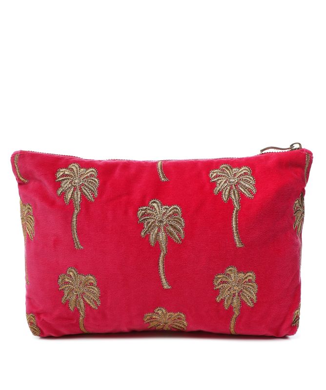 Elizabeth Scarlett Gold Palm Everyday Pouch