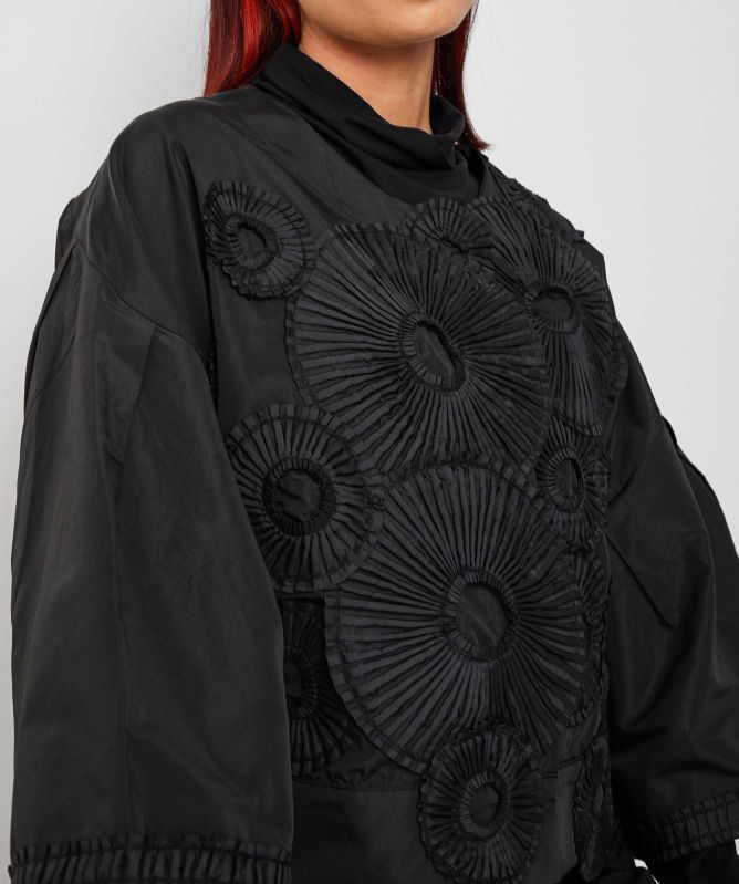 Bize Pleated Circle Motif Jacket