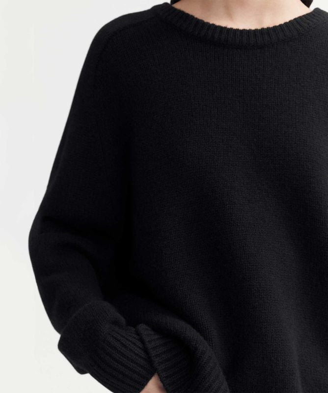 Soft Goat Chunky Boyfriend Crewneck Jumper