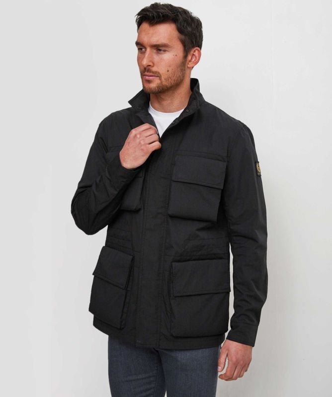 【短丈】Belstaff ジャケット Belstaff Black Gabardine Sprint Jacket