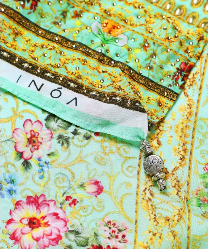 Inoa Chartreuse Silk Scarf
