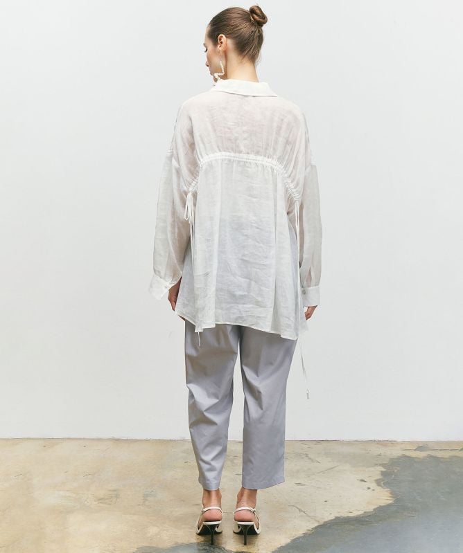 Bize Ruched Gauze Shirt