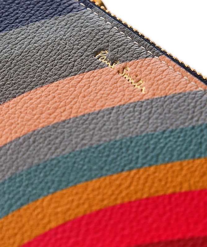 Paul Smith Swirl Print Leather Zip Wallet