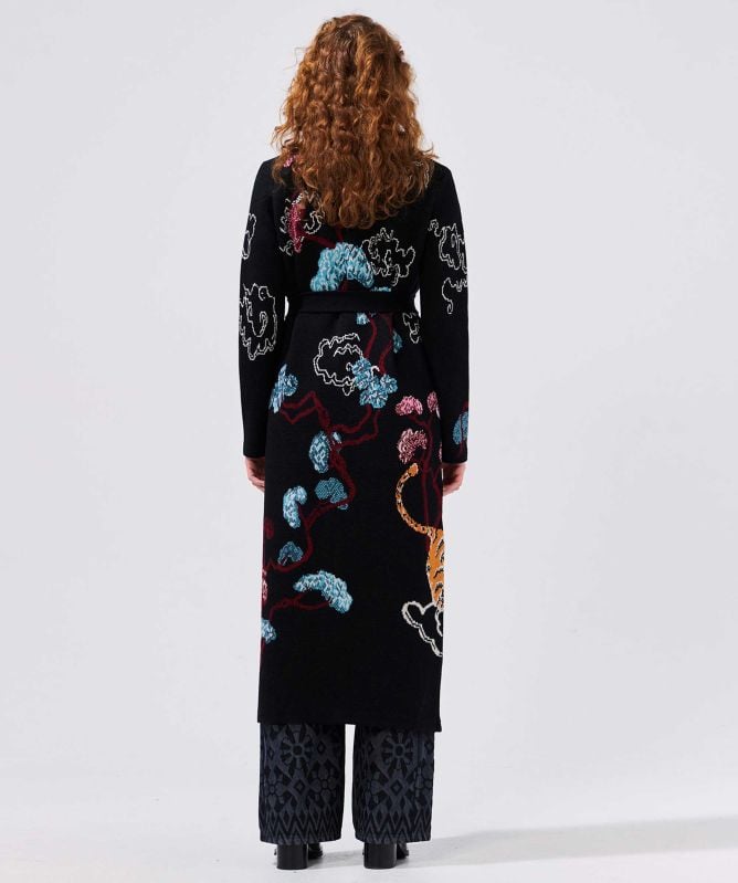 Hayley Menzies Courageous Tiger Merino Long Cardigan