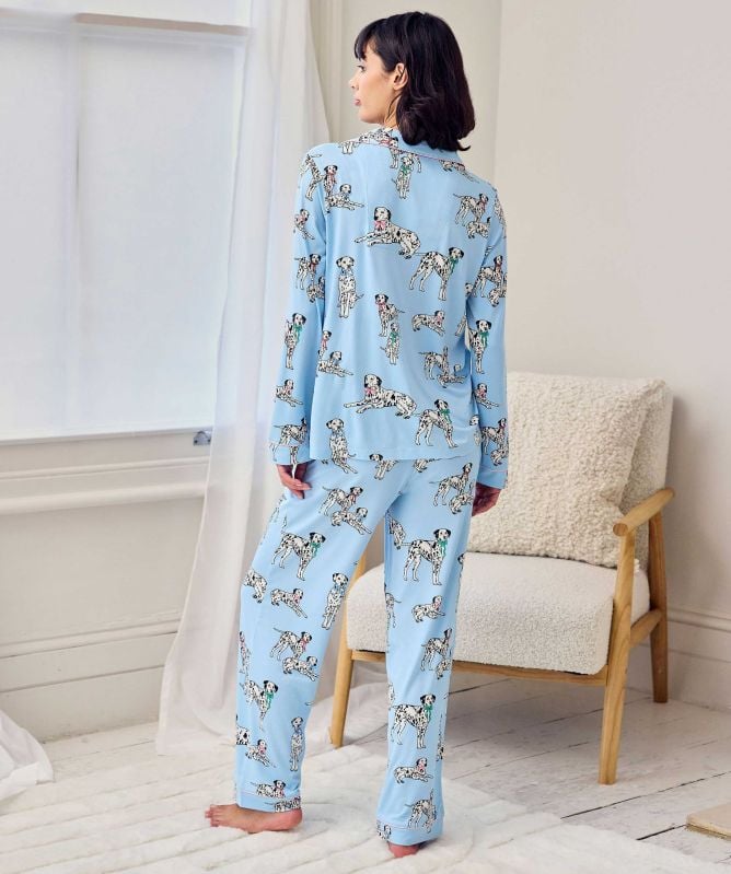 Chelsea Peers Dalmatian Dogs Print Long Pajamas