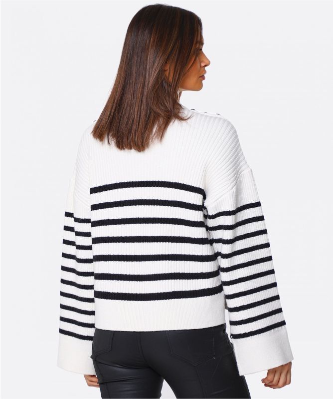Self-Portrait Mariner Stripe Sweater