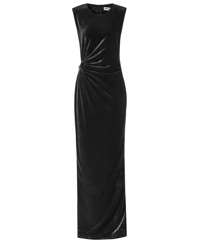 Self-Portrait Velvet Cut Out Maxi Dress