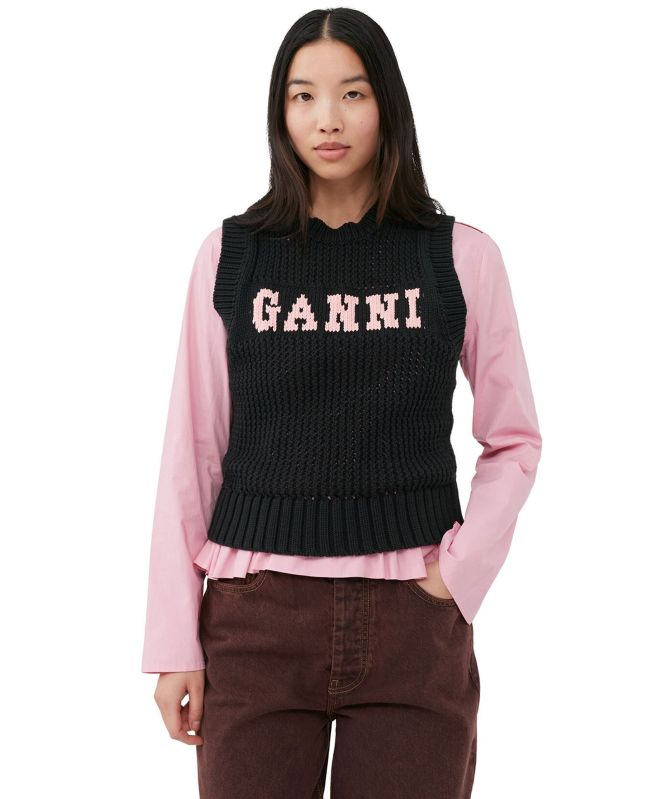 GANNI Organic Cotton Rope Vest