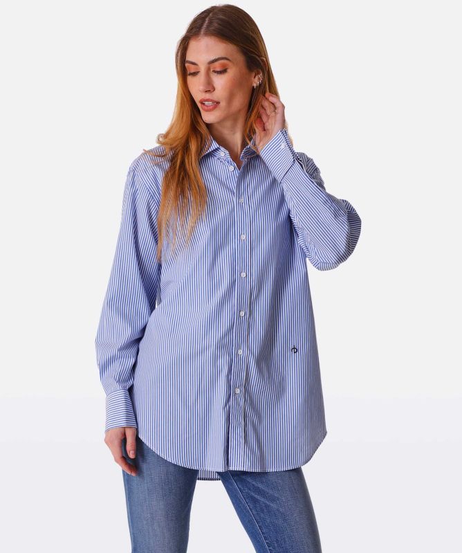 rag & bone Diana Cotton Poplin Stripe Shirt