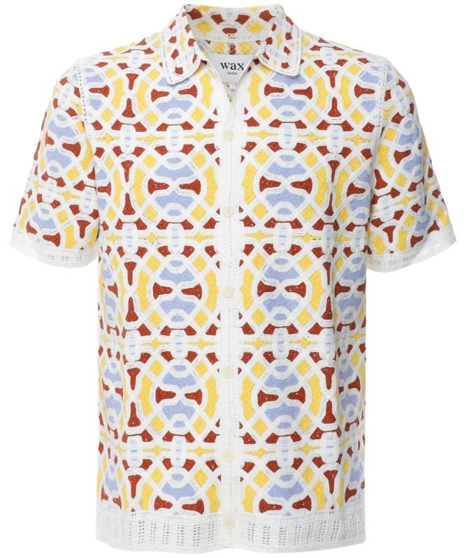 Wax London Crochet Geo Tile Dorset Shirt