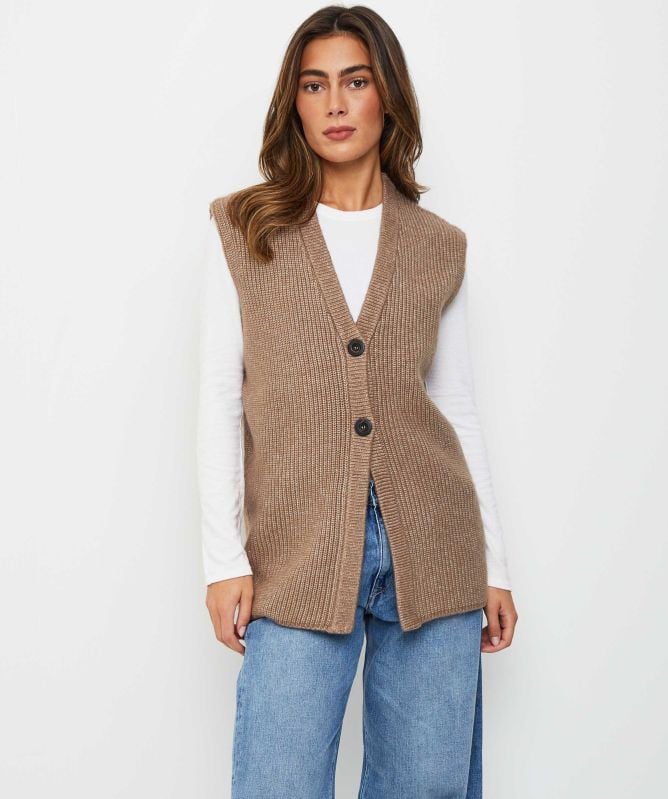 Replay Oversized Sleeveless Cardigan