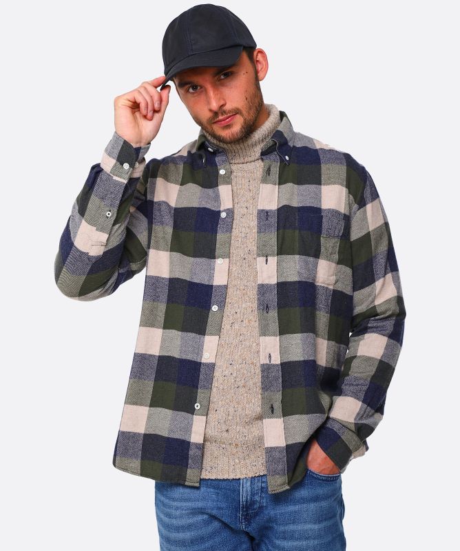 Hartford Flannel Buffalo Check Pitt Shirt