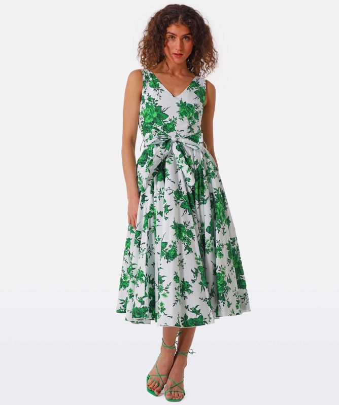 Lavi Ginger Sleeveless Floral Midi Dress