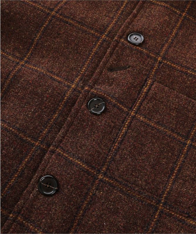 Universal Works Wool Check Bakers Chore Jacket