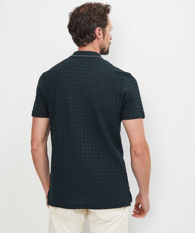 Rodd and Gunn Waffle Texture Glen Albyn Polo