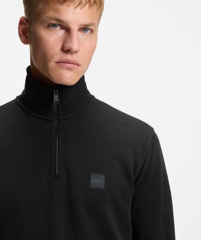 BOSS Cotton Half-Zipper Zetrust Sweatshirt
