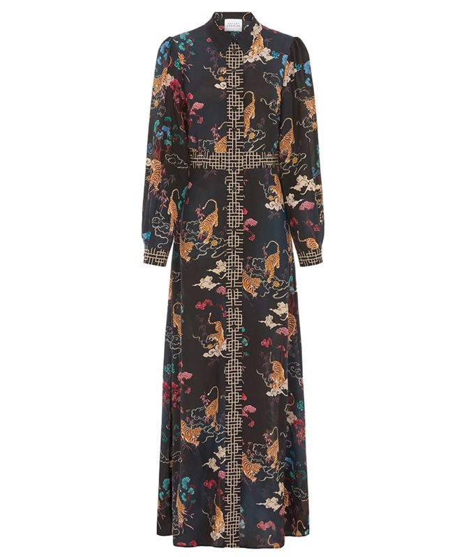 Hayley Menzies Silk Courageous Tiger Shirt Dress