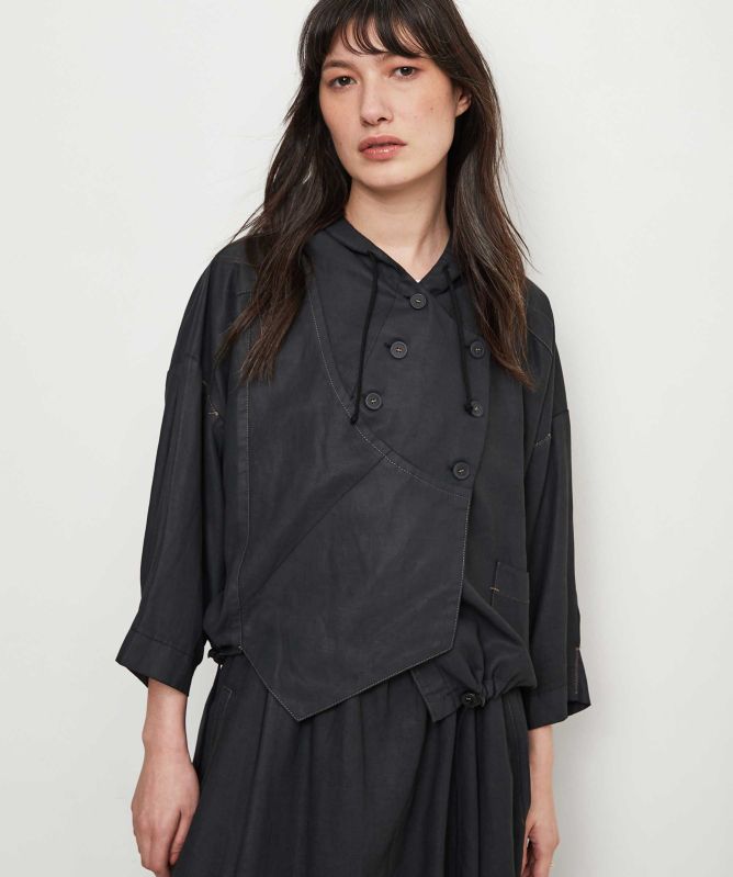 Lurdes Bergada Coating Hooded Top