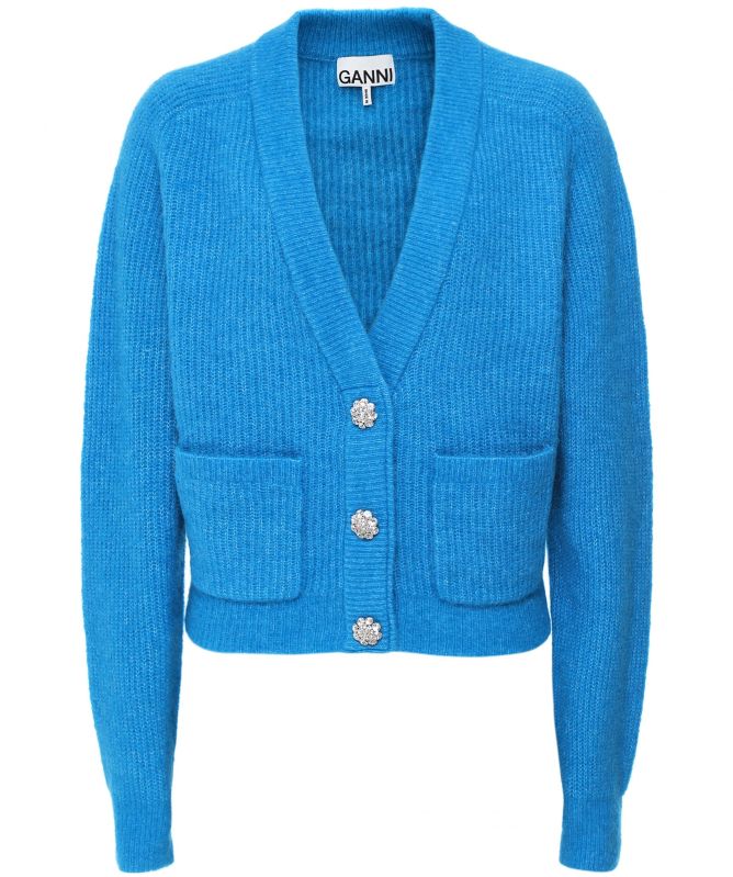 GANNI Alpaca Wool Cardigan