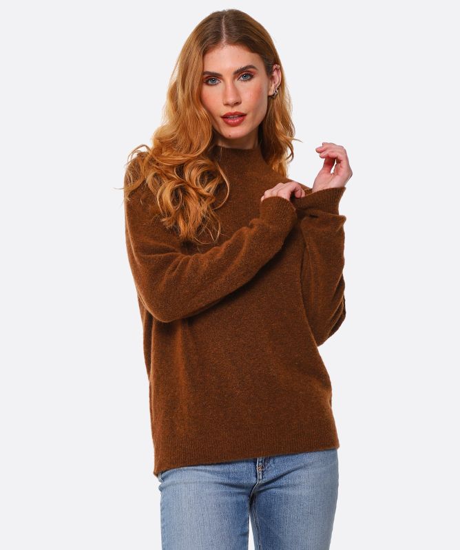 High Wind Up Mock Turtleneck Sweater