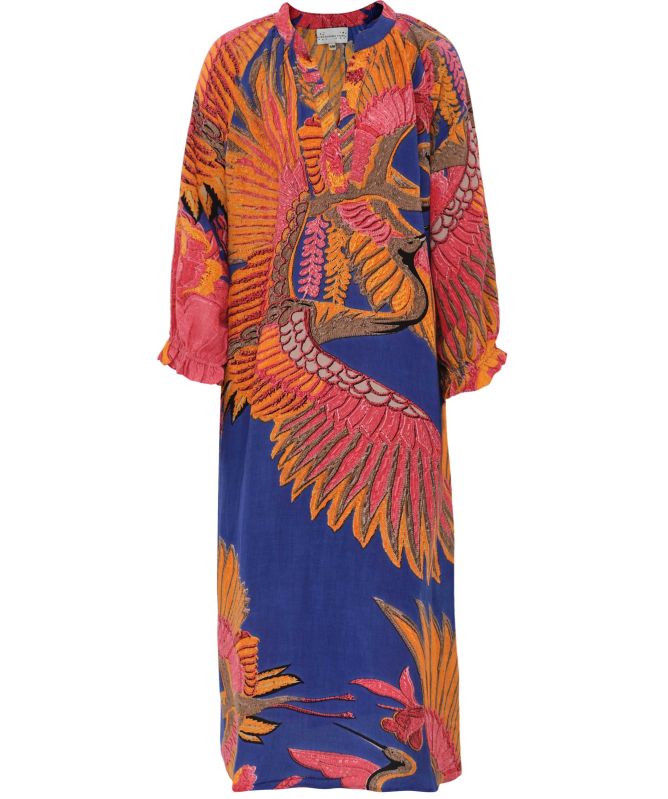 One Hundred Stars Crane Cobalt Raglan Dress