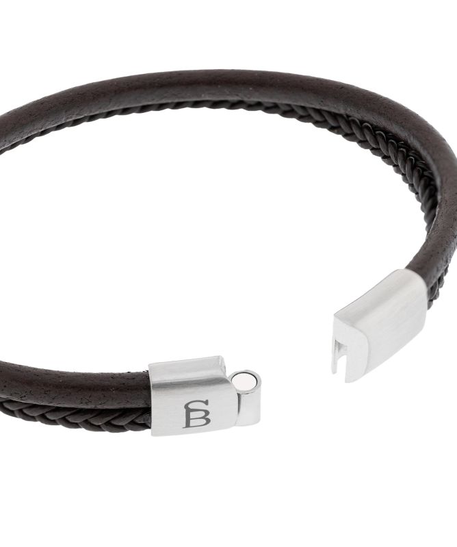 Steel and Barnett Denby Leather Bracelet