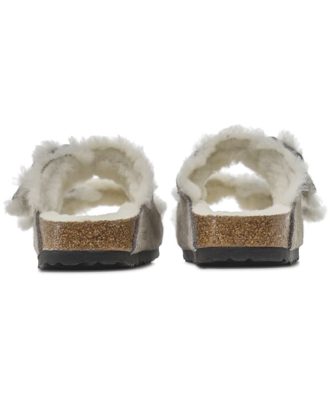 Birkenstock Arizona Shearling Suede Leather Sandals