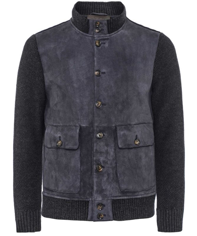Jack Leathers River Bonded Suede Knit Jacket